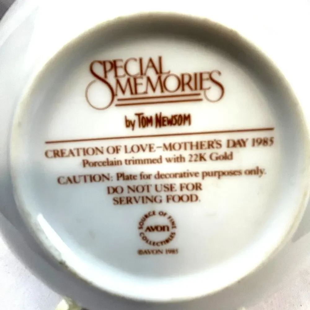 SKU 2157 Vintage 1985 Avon Mother's Day Plate 